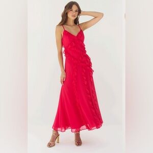 NWT Hutch Malti Dress in Raspberry Chiffon Size Small